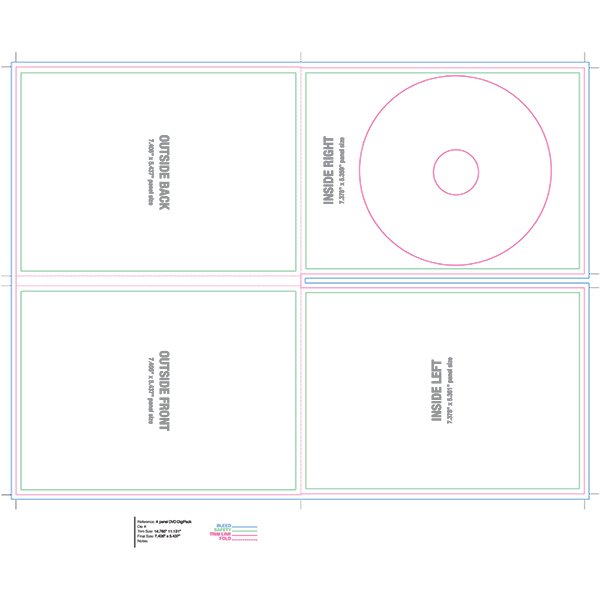 4-Panel DVDigipak Template-0