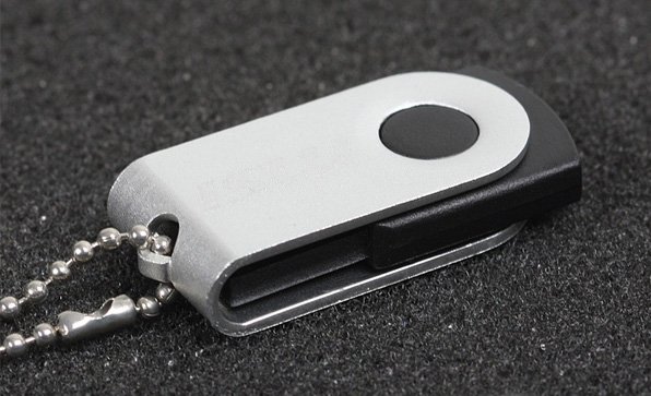 1GB Silver Custom Mini USB Drive-0