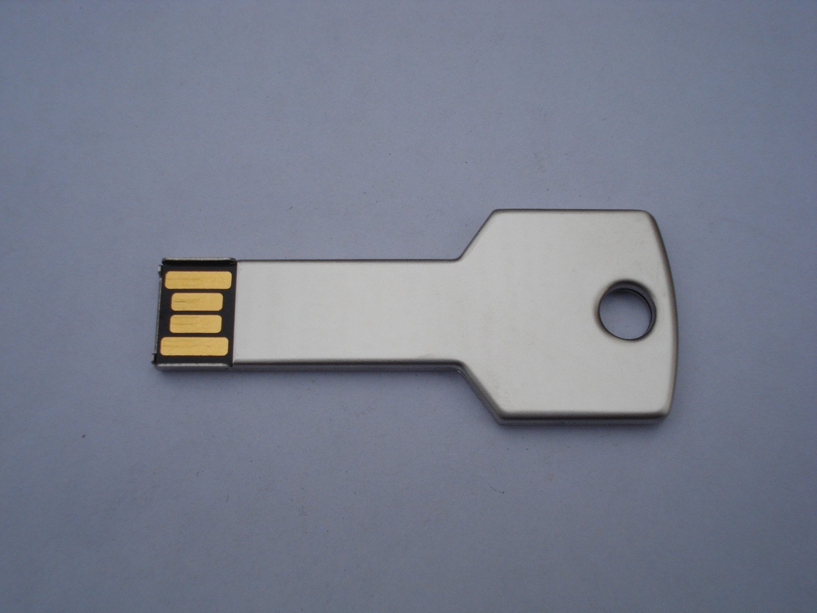 1GB Silver Custom Key USB Drive-0