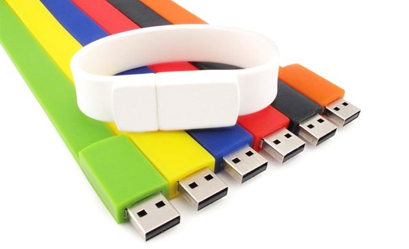 1GB Blue Custom Wristband USB Drive-0